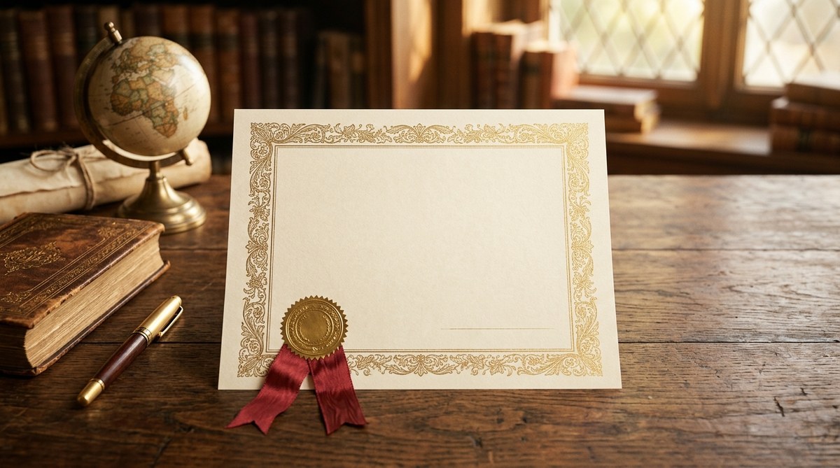英文表彰状の書き方 - Western classical certificate template