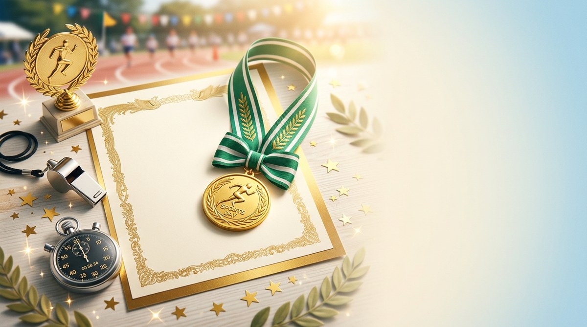 Sports day award certificate wording examples by event type and scenario
