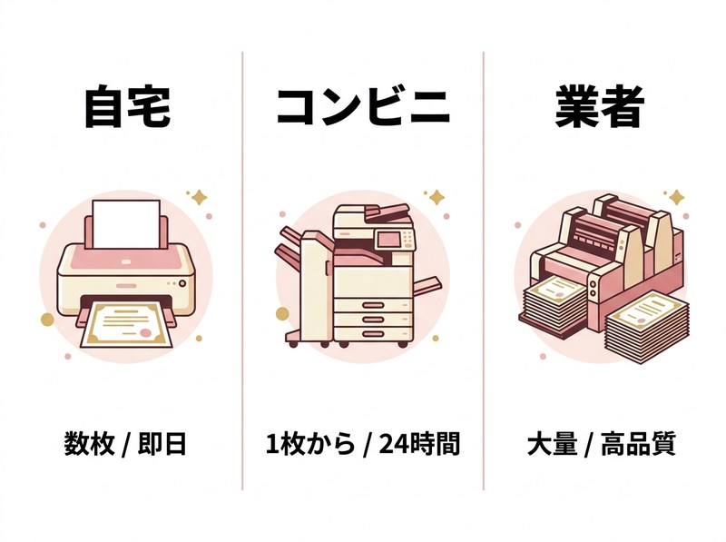 表彰状の3つの印刷方法 - 自宅 / コンビニ / 業者