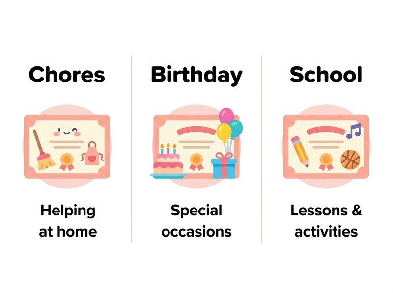 Award certificates for kids - Help / Birthday / School