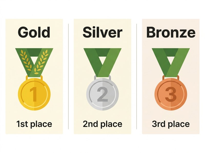 Sports day medal tiers - Gold / Silver / Bronze