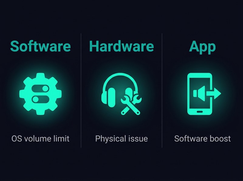 Three causes of low earphone volume - Software / Hardware / App