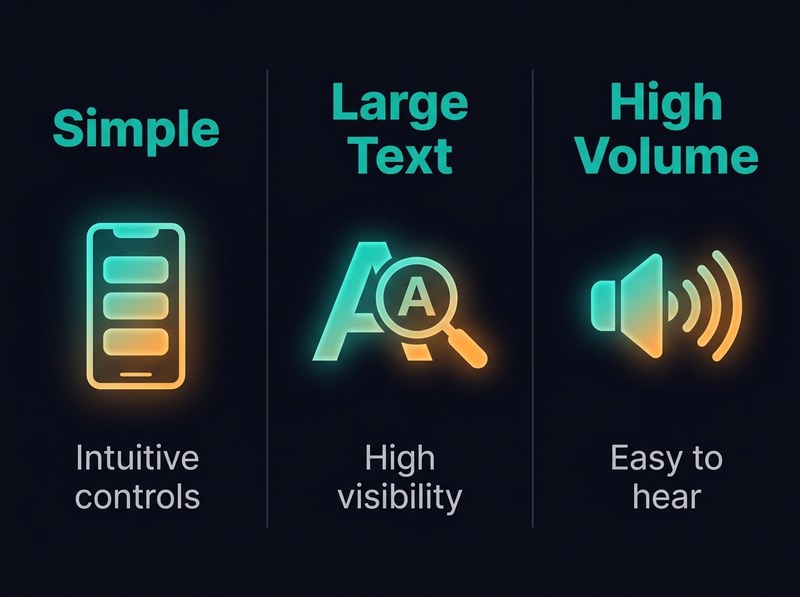 Three picks for elderly music apps - Simple / Big text / Loud