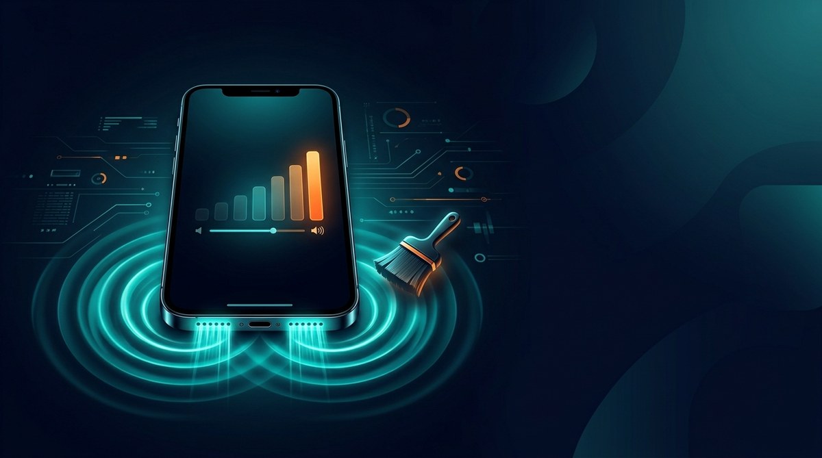 Low smartphone volume troubleshooting - speaker waves