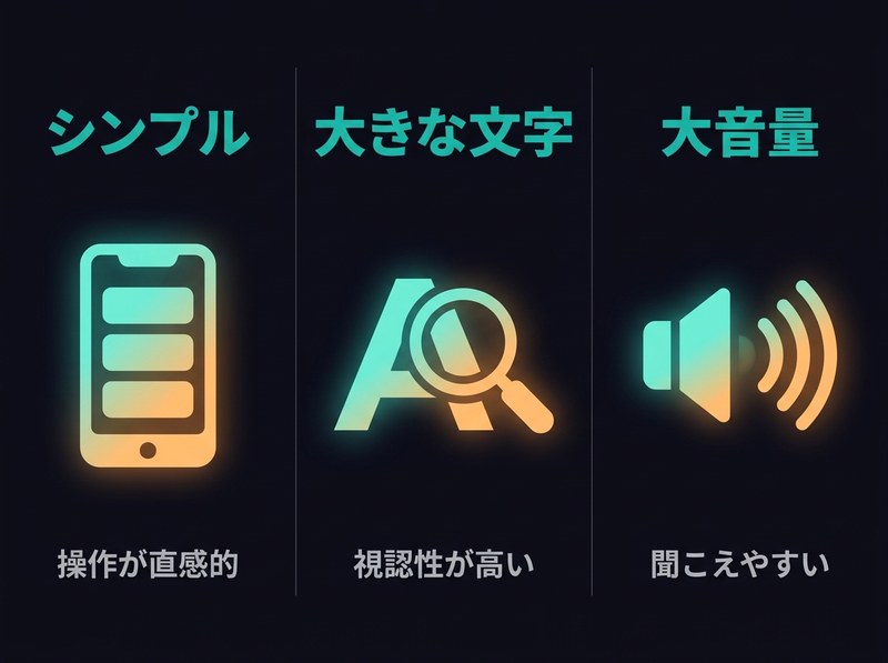 高齢者向け音楽アプリの3つの選び方 - シンプル / 大きな文字 / 大音量